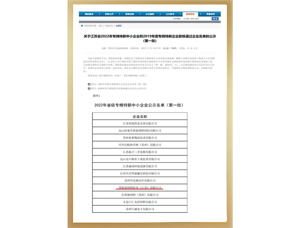 “专精特新”小巨人企业——工业和信息化厅